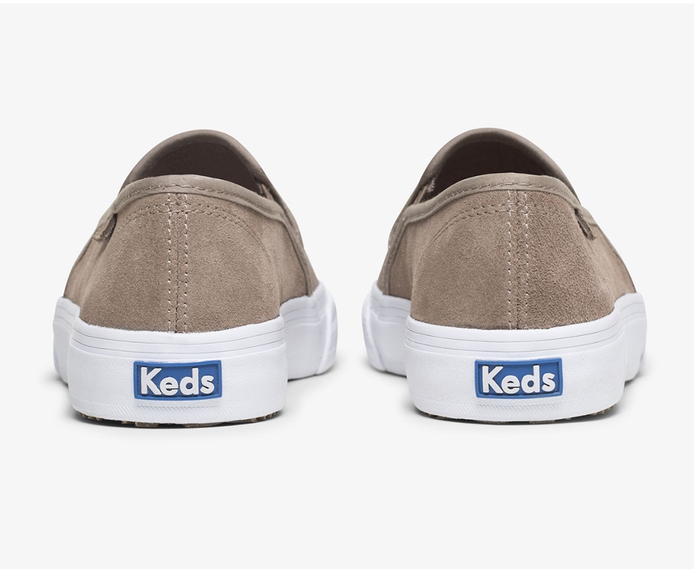 Slip Ons Keds Femme Grise - Double Decker Suede - 180-HDFAUT